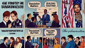 graphical satirical representation of PR.