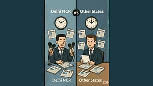 Comic-style illustration showing how TOP PR firms Delhi NCR handle faster media cycles and national influence
