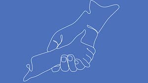 graphical hand in hand representation.