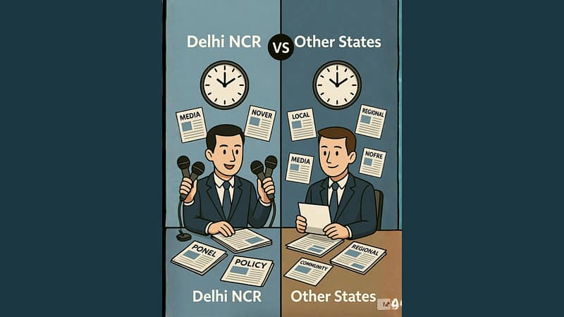 Comic-style illustration showing how TOP PR firms Delhi NCR handle faster media cycles and national influence
